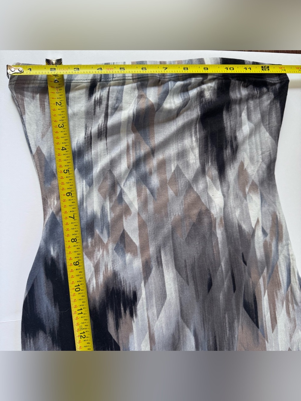 Fashion Nova Feminine Strapless Abstract Maxi Dress - Gray & Black, Size Small - Picture 5 of 6